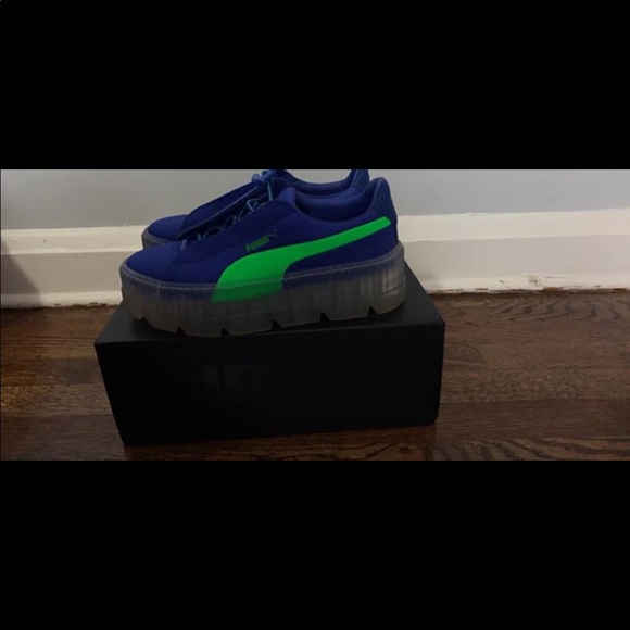 puma cleated creeper surf rihanna fenty blue green